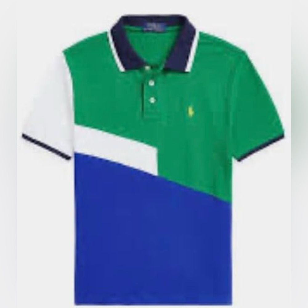 Polo Ralph Lauren Color Block Cotton Mesh Polo Toddler Boys 2T